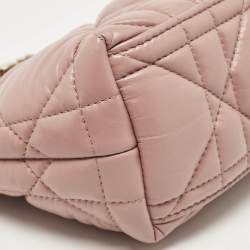 Dior Dusty Pink Macrocannage Leather Small Diortravel Nomad Pouch