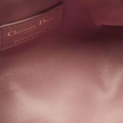 Dior Dusty Pink Macrocannage Leather Small Diortravel Nomad Pouch