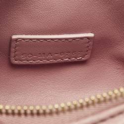 Dior Dusty Pink Macrocannage Leather Small Diortravel Nomad Pouch
