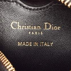 Dior Black/White Macro Cannage Leather Micro Vibe Hobo