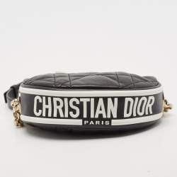 Dior Black/White Macro Cannage Leather Micro Vibe Hobo