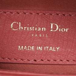 Dior Pink Ostrich Leather Small Lady Dior Tote