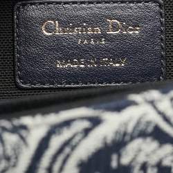 Dior Navy Blue/White Toile de Jouy Reverse 30 Montaigne Shoulder Bag
