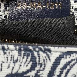 Dior Navy Blue/White Toile de Jouy Reverse 30 Montaigne Shoulder Bag