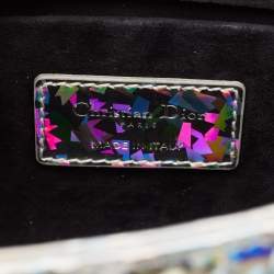 مملوكة مسبقًا Dior Silver Iridescent Diamond Cannage Leather Medium Lady D-Joy Tote