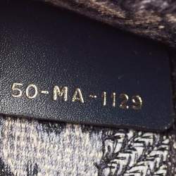 Pre Owned Dior Navy Blue Oblique Canvas Mini Book Tote