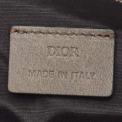 Pre Owned Dior Black Nubuck Leather 1947 Lily of the Valley Pouch