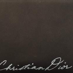 Pre Owned Dior Black Nubuck Leather 1947 Lily of the Valley Pouch