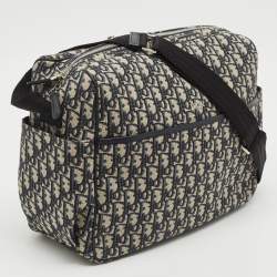 Pre Owned Dior Navy Blue Oblique Canvas Changing Bag