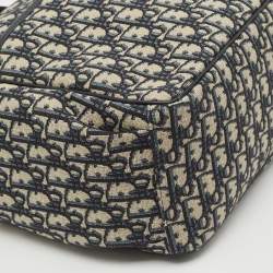 Pre Owned Dior Navy Blue Oblique Canvas Changing Bag