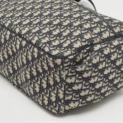 Pre Owned Dior Navy Blue Oblique Canvas Changing Bag