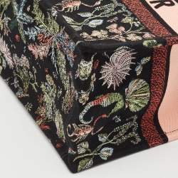 Dior Multicolor Embroidered Canvas Medium Book Tote