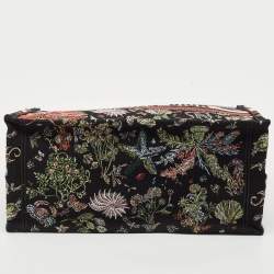 Dior Multicolor Embroidered Canvas Medium Book Tote