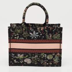 Dior Multicolor Embroidered Canvas Medium Book Tote