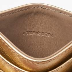 Dior Gold Cannage Leather 30 Montaigne Card Holder
