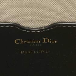 Pre Owned Dior Blue Oblique Canvas and Leather Studded DiorAvenue Bag
