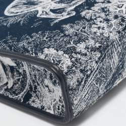 Pre Owned Dior Navy Blue Fabric and Leather 30 Montaigne Dea Pouch