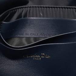 Pre Owned Dior Navy Blue Fabric and Leather 30 Montaigne Dea Pouch