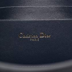 Pre Owned Dior Navy Blue Fabric and Leather 30 Montaigne Dea Pouch
