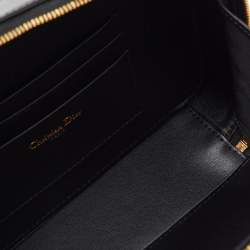 Dior Black Macrocannage Quilted Leather Caro Box Bag