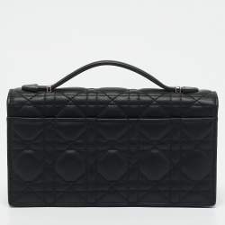 Dior Black Cannage Leather Mini My Dior Top Handle Bag