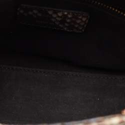 Dior Brown Python Small Lady Dior Tote