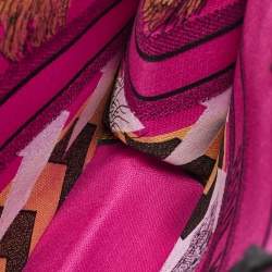 Dior Multicolor Jungle Pop Embroidered Canvas Large Book Tote