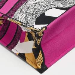 Dior Multicolor Jungle Pop Embroidered Canvas Large Book Tote