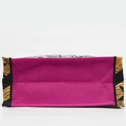 Dior Multicolor Jungle Pop Embroidered Canvas Large Book Tote