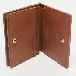 Dior Brown Cannage Leather Mini Lady Dior Wallet