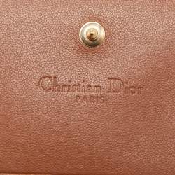 Dior Brown Cannage Leather Mini Lady Dior Wallet