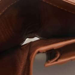 Dior Brown Cannage Leather Mini Lady Dior Wallet