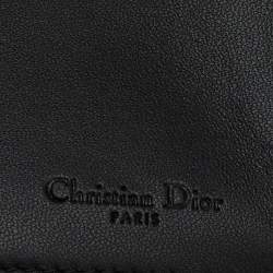 Dior Black Cannage Leather Lady Dior Trifold Wallet