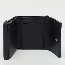 Dior Black Cannage Leather Lady Dior Trifold Wallet
