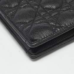 Pre Owned Dior Black Cannage Leather Caro Every Dior Pouch