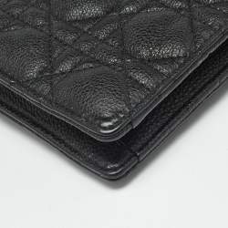 Pre Owned Dior Black Cannage Leather Caro Every Dior Pouch