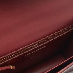 Pre Owned Dior Burgundy Leather 30 Montaigne Shoulder Bag