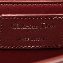 Pre Owned Dior Burgundy Leather 30 Montaigne Shoulder Bag