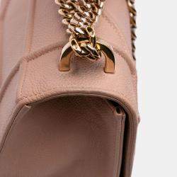 Pre Owned Dior Pink Medium Grained Calfskin Diorama Flap Bag