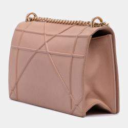 Pre Owned Dior Pink Medium Grained Calfskin Diorama Flap Bag