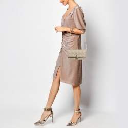 Pre Owned Dior Beige Cannage Leather Mini My Dior Top Handle Bag
