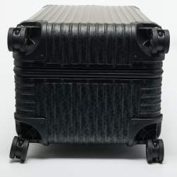 Pre Owned Dior x Rimowa Black Oblique Aluminum Large 4 Wheel Suitcase
