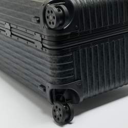 Pre Owned Dior x Rimowa Black Oblique Aluminum Large 4 Wheel Suitcase