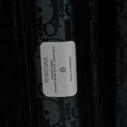 Pre Owned Dior x Rimowa Black Oblique Aluminum Large 4 Wheel Suitcase