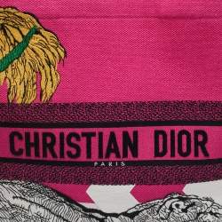 Pre Owned Dior Multicolor Jungle Pop Embroidered Canvas Large Book Tote