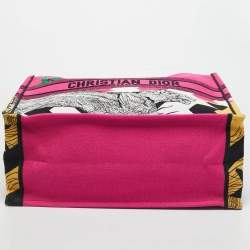 Pre Owned Dior Multicolor Jungle Pop Embroidered Canvas Large Book Tote