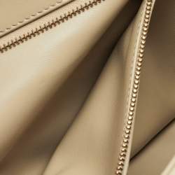 Pre Owned Dior Beige Cannage Leather Large Caro Shoulder Bag