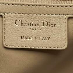 Pre Owned Dior Beige Cannage Leather Large Caro Shoulder Bag