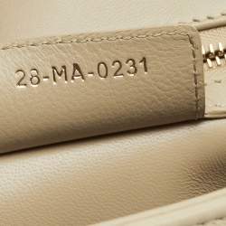 Pre Owned Dior Beige Cannage Leather Large Caro Shoulder Bag