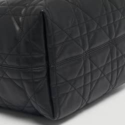 Pre Owned Dior Black Cannage Leather Medium Dior Toujours Vertical Tote